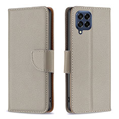 Coque Portefeuille Livre Cuir Etui Clapet B06F pour Samsung Galaxy M53 5G Gris