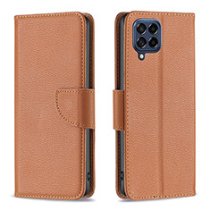 Coque Portefeuille Livre Cuir Etui Clapet B06F pour Samsung Galaxy M53 5G Marron