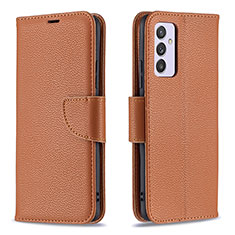 Coque Portefeuille Livre Cuir Etui Clapet B06F pour Samsung Galaxy Quantum2 5G Marron