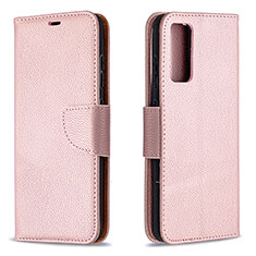 Coque Portefeuille Livre Cuir Etui Clapet B06F pour Samsung Galaxy S20 FE 4G Or Rose