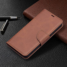 Coque Portefeuille Livre Cuir Etui Clapet B06F pour Samsung Galaxy S21 5G Marron