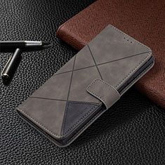 Coque Portefeuille Livre Cuir Etui Clapet B06F pour Samsung Galaxy S21 Ultra 5G Gris