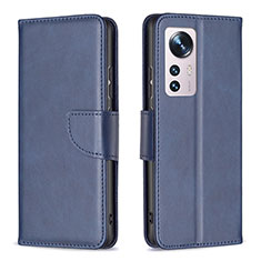 Coque Portefeuille Livre Cuir Etui Clapet B06F pour Xiaomi Mi 12 5G Bleu