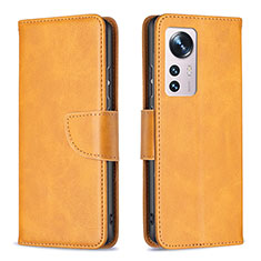 Coque Portefeuille Livre Cuir Etui Clapet B06F pour Xiaomi Mi 12 5G Jaune