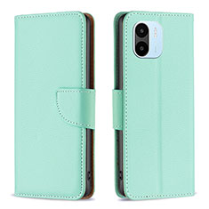 Coque Portefeuille Livre Cuir Etui Clapet B06F pour Xiaomi Poco C51 Vert