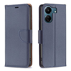 Coque Portefeuille Livre Cuir Etui Clapet B06F pour Xiaomi Poco C65 Bleu