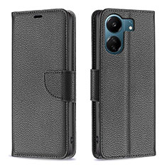 Coque Portefeuille Livre Cuir Etui Clapet B06F pour Xiaomi Poco C65 Noir