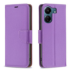 Coque Portefeuille Livre Cuir Etui Clapet B06F pour Xiaomi Poco C65 Violet