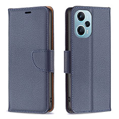 Coque Portefeuille Livre Cuir Etui Clapet B06F pour Xiaomi Poco F5 5G Bleu