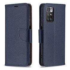 Coque Portefeuille Livre Cuir Etui Clapet B06F pour Xiaomi Redmi 10 (2022) Bleu