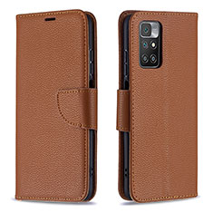 Coque Portefeuille Livre Cuir Etui Clapet B06F pour Xiaomi Redmi 10 (2022) Marron