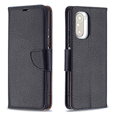 Coque Portefeuille Livre Cuir Etui Clapet B06F pour Xiaomi Redmi K40 Pro 5G Noir