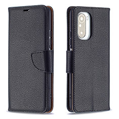 Coque Portefeuille Livre Cuir Etui Clapet B06F pour Xiaomi Redmi K40 Pro+ Plus 5G Noir