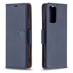 Coque Portefeuille Livre Cuir Etui Clapet B06F pour Xiaomi Redmi Note 10 Pro Max Bleu