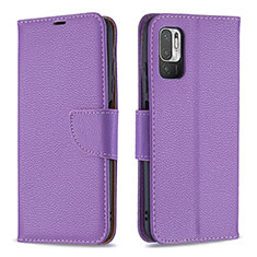 Coque Portefeuille Livre Cuir Etui Clapet B06F pour Xiaomi Redmi Note 10T 5G Violet