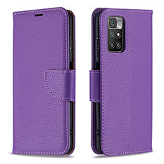 Coque Portefeuille Livre Cuir Etui Clapet B06F pour Xiaomi Redmi Note 11 4G (2021) Violet