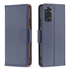 Coque Portefeuille Livre Cuir Etui Clapet B06F pour Xiaomi Redmi Note 11 4G (2022) Bleu