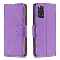 Coque Portefeuille Livre Cuir Etui Clapet B06F pour Xiaomi Redmi Note 11 4G (2022) Violet