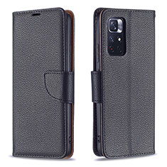 Coque Portefeuille Livre Cuir Etui Clapet B06F pour Xiaomi Redmi Note 11 5G Noir