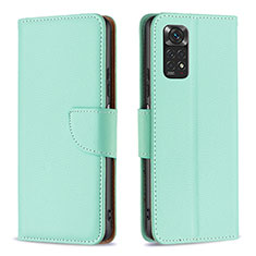 Coque Portefeuille Livre Cuir Etui Clapet B06F pour Xiaomi Redmi Note 11S 4G Vert