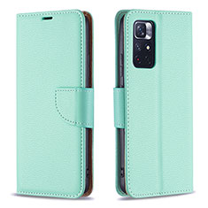 Coque Portefeuille Livre Cuir Etui Clapet B06F pour Xiaomi Redmi Note 11T 5G Vert