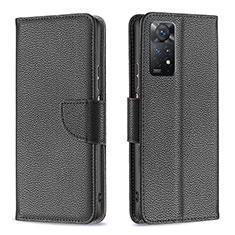 Coque Portefeuille Livre Cuir Etui Clapet B06F pour Xiaomi Redmi Note 12 Pro 4G Noir