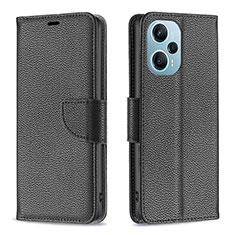 Coque Portefeuille Livre Cuir Etui Clapet B06F pour Xiaomi Redmi Note 12 Turbo 5G Noir