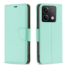 Coque Portefeuille Livre Cuir Etui Clapet B06F pour Xiaomi Redmi Note 13 5G Vert