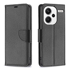 Coque Portefeuille Livre Cuir Etui Clapet B06F pour Xiaomi Redmi Note 13 Pro+ Plus 5G Noir