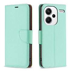 Coque Portefeuille Livre Cuir Etui Clapet B06F pour Xiaomi Redmi Note 13 Pro+ Plus 5G Vert