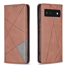 Coque Portefeuille Livre Cuir Etui Clapet B07F pour Google Pixel 6 5G Marron