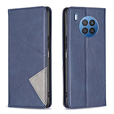 Coque Portefeuille Livre Cuir Etui Clapet B07F pour Huawei Honor 50 Lite Bleu