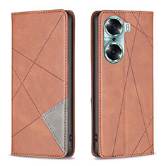 Coque Portefeuille Livre Cuir Etui Clapet B07F pour Huawei Honor 60 Pro 5G Marron