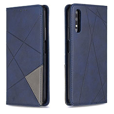 Coque Portefeuille Livre Cuir Etui Clapet B07F pour Huawei P Smart Z (2019) Bleu