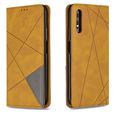 Coque Portefeuille Livre Cuir Etui Clapet B07F pour Huawei P Smart Z (2019) Brun Clair