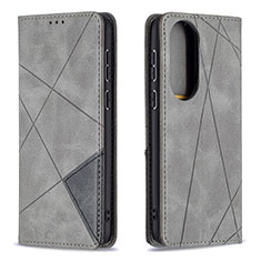 Coque Portefeuille Livre Cuir Etui Clapet B07F pour Huawei P50 Gris