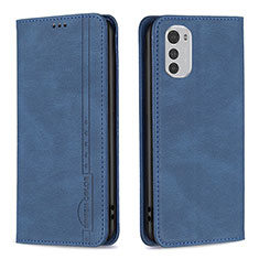 Coque Portefeuille Livre Cuir Etui Clapet B07F pour Motorola Moto E32s Bleu