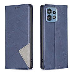 Coque Portefeuille Livre Cuir Etui Clapet B07F pour Motorola Moto Edge Plus (2023) 5G Bleu