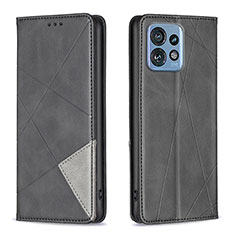 Coque Portefeuille Livre Cuir Etui Clapet B07F pour Motorola Moto Edge Plus (2023) 5G Noir