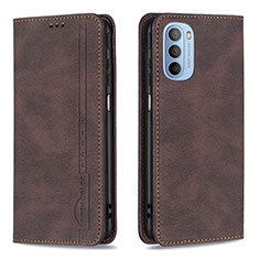 Coque Portefeuille Livre Cuir Etui Clapet B07F pour Motorola Moto G41 Marron