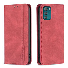 Coque Portefeuille Livre Cuir Etui Clapet B07F pour Motorola Moto G42 Rouge