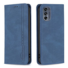 Coque Portefeuille Livre Cuir Etui Clapet B07F pour Motorola Moto G62 5G Bleu