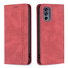 Coque Portefeuille Livre Cuir Etui Clapet B07F pour Motorola Moto G62 5G Rouge