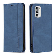 Coque Portefeuille Livre Cuir Etui Clapet B07F pour Motorola Moto G71s 5G Bleu