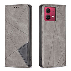 Coque Portefeuille Livre Cuir Etui Clapet B07F pour Motorola Moto G84 5G Gris