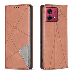 Coque Portefeuille Livre Cuir Etui Clapet B07F pour Motorola Moto G84 5G Marron