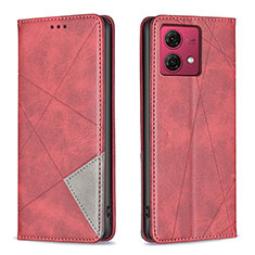 Coque Portefeuille Livre Cuir Etui Clapet B07F pour Motorola Moto G84 5G Rouge