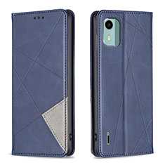 Coque Portefeuille Livre Cuir Etui Clapet B07F pour Nokia C12 Plus Bleu