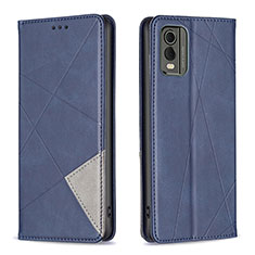 Coque Portefeuille Livre Cuir Etui Clapet B07F pour Nokia C210 Bleu