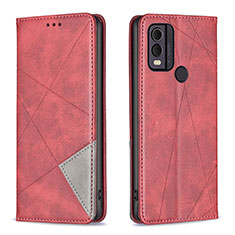 Coque Portefeuille Livre Cuir Etui Clapet B07F pour Nokia C22 Rouge